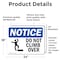 Signmission Do Not Climb Over Sign With Symbol, 24 in W x Rectangle, Vinyl Decal OS-2PACK-NS-D-1824-L-11113 - alternate 5